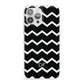 Personalised Chevron Black iPhone 13 Pro Max Clear Bumper Case