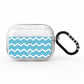 Personalised Chevron Blue AirPods Pro Glitter Case