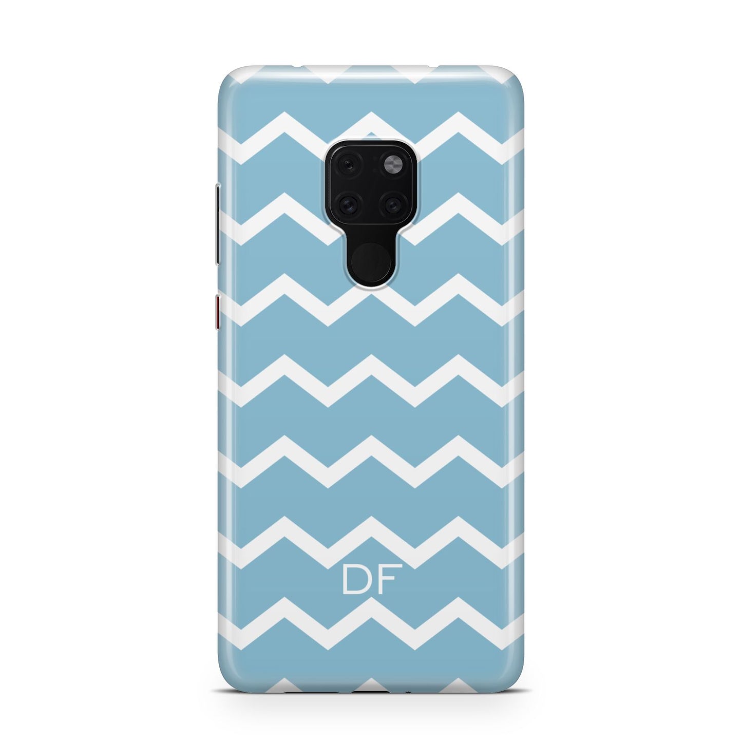 Personalised Chevron Blue Huawei Mate 20 Phone Case