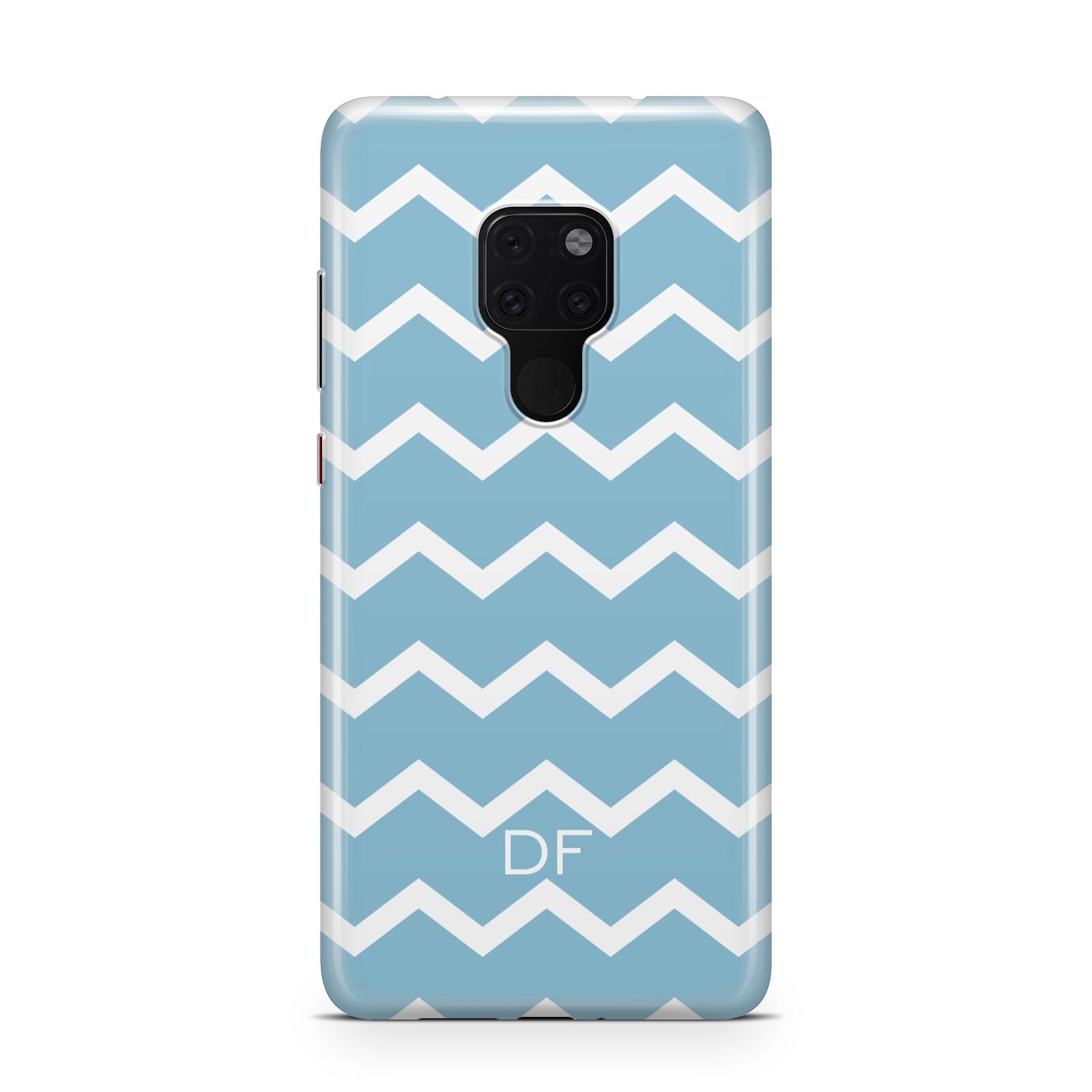 Personalised Chevron Blue Huawei Mate 20 Phone Case