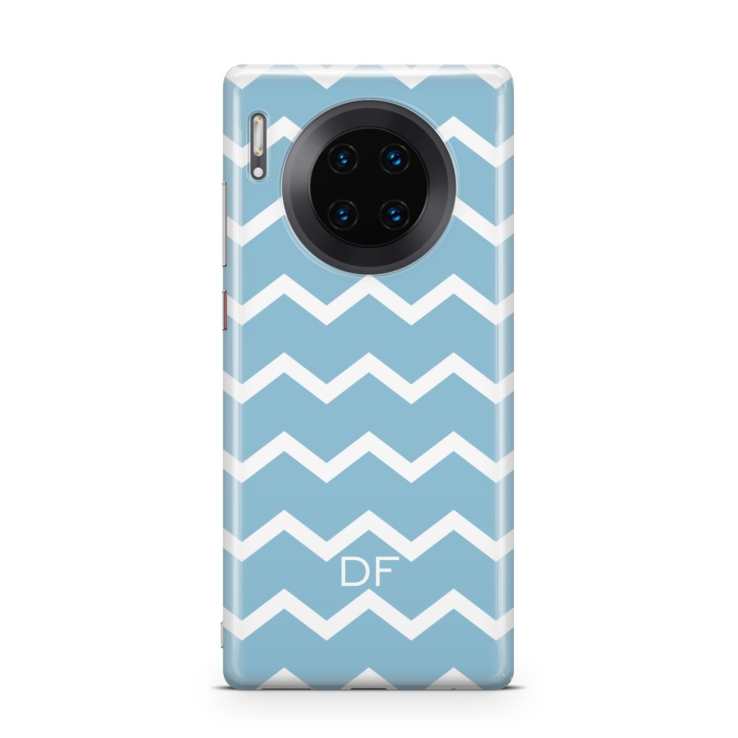 Personalised Chevron Blue Huawei Mate 30 Pro Phone Case