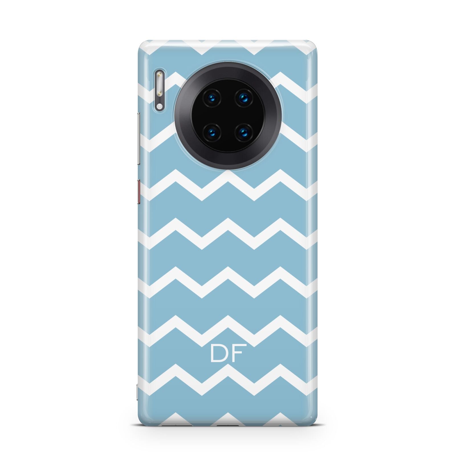 Personalised Chevron Blue Huawei Mate 30 Pro Phone Case