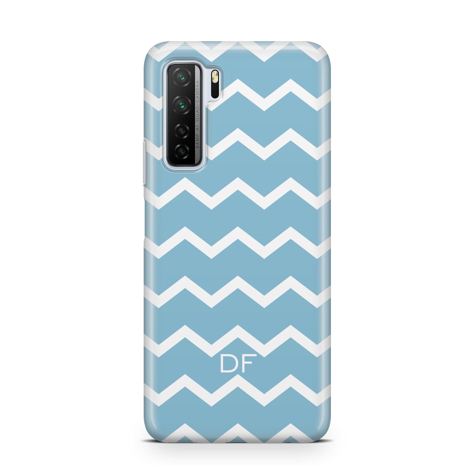 Personalised Chevron Blue Huawei P40 Lite 5G Phone Case