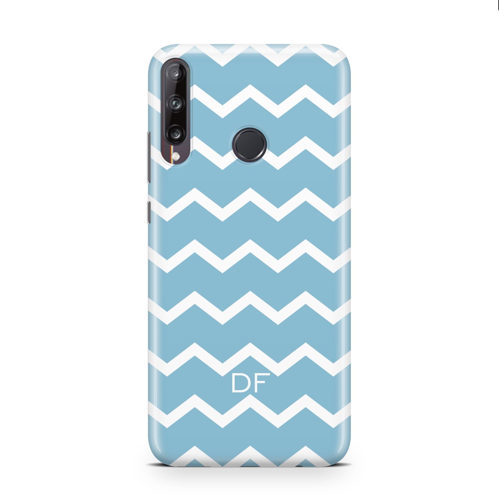 Personalised Chevron Blue Huawei P40 Lite E Phone Case