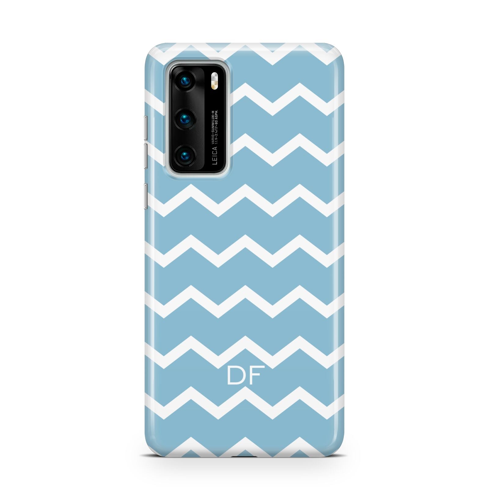 Personalised Chevron Blue Huawei P40 Phone Case