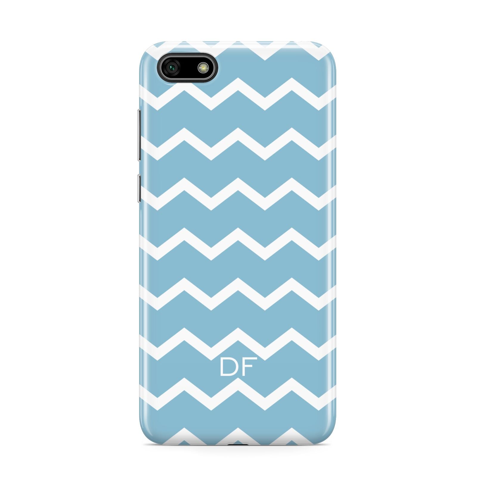 Personalised Chevron Blue Huawei Y5 Prime 2018 Phone Case