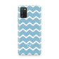 Personalised Chevron Blue Samsung A02s Case