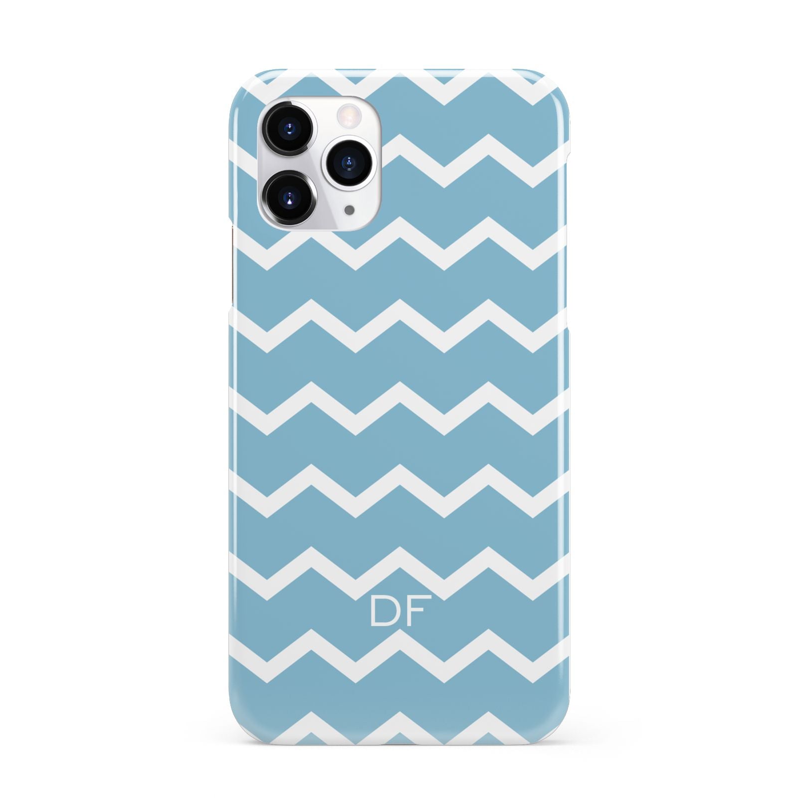 Personalised Chevron Blue iPhone 11 Pro 3D Snap Case