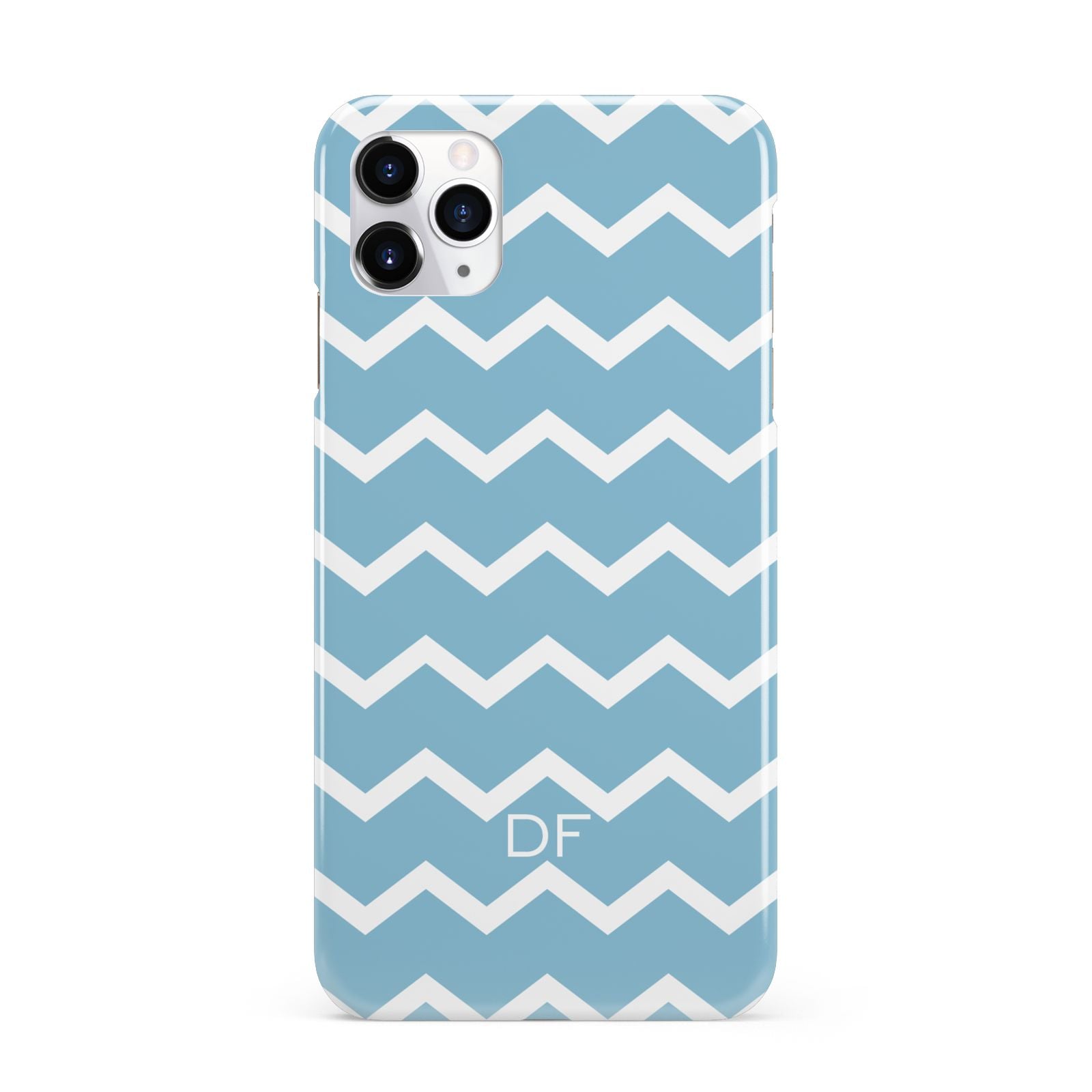 Personalised Chevron Blue iPhone 11 Pro Max 3D Snap Case