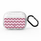 Personalised Chevron Burgundy AirPods Pro Glitter Case