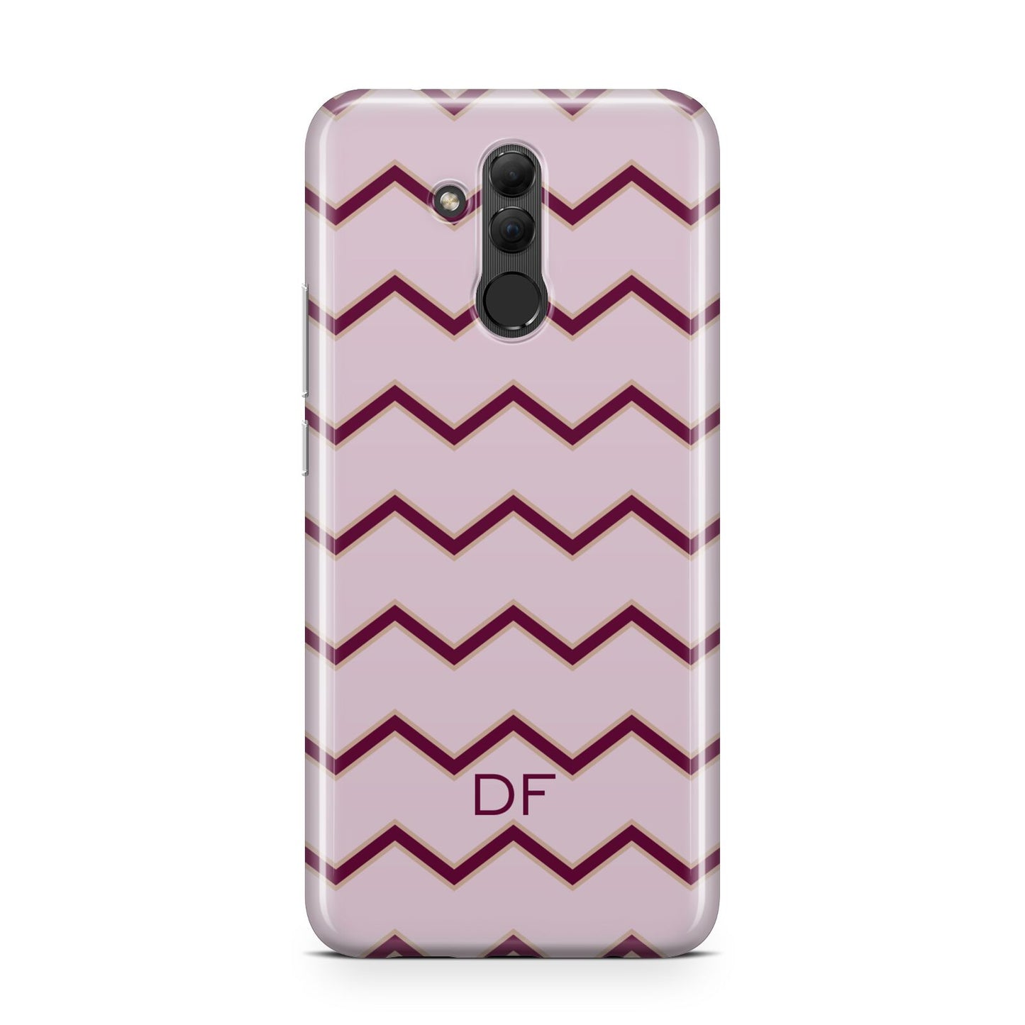 Personalised Chevron Burgundy Huawei Mate 20 Lite