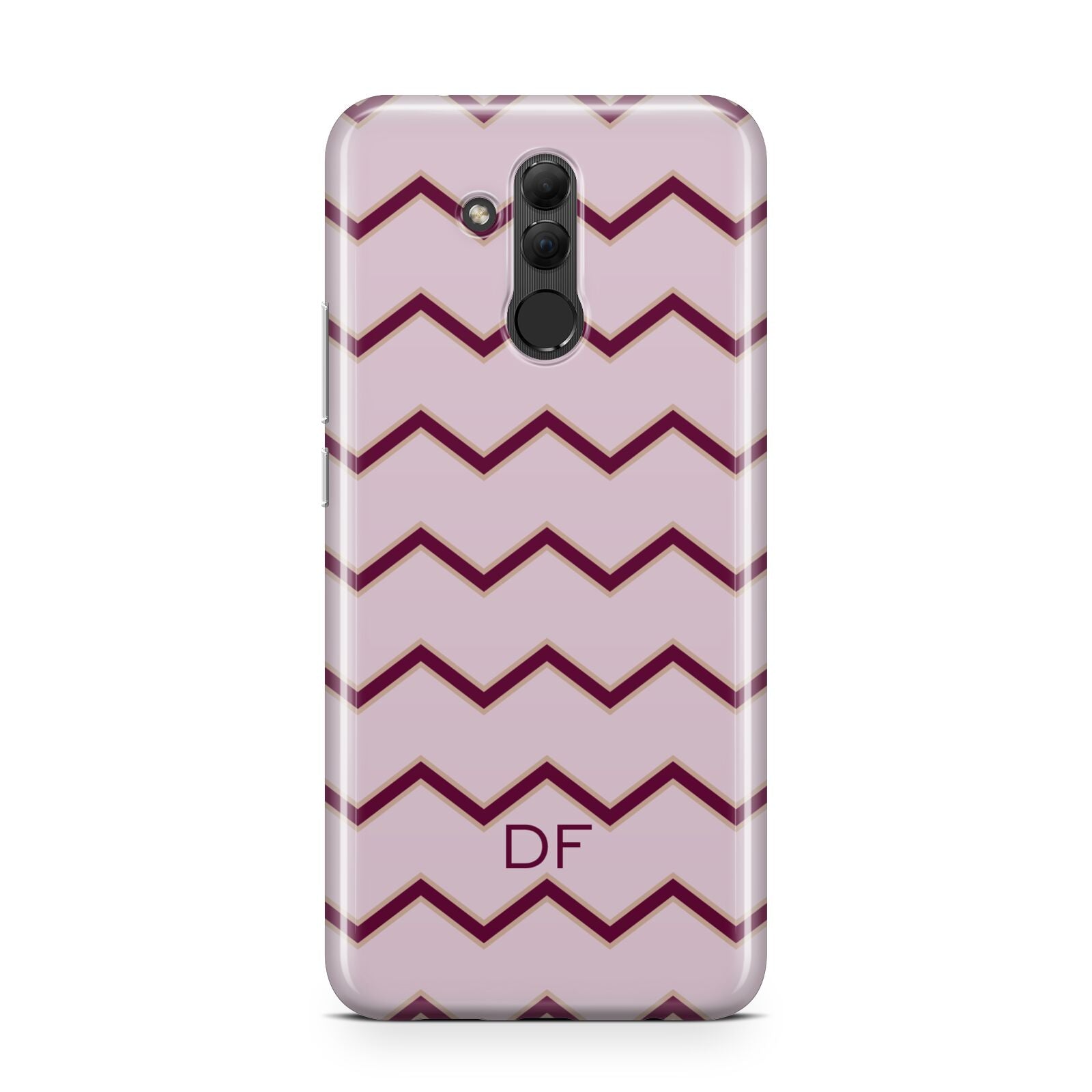 Personalised Chevron Burgundy Huawei Mate 20 Lite