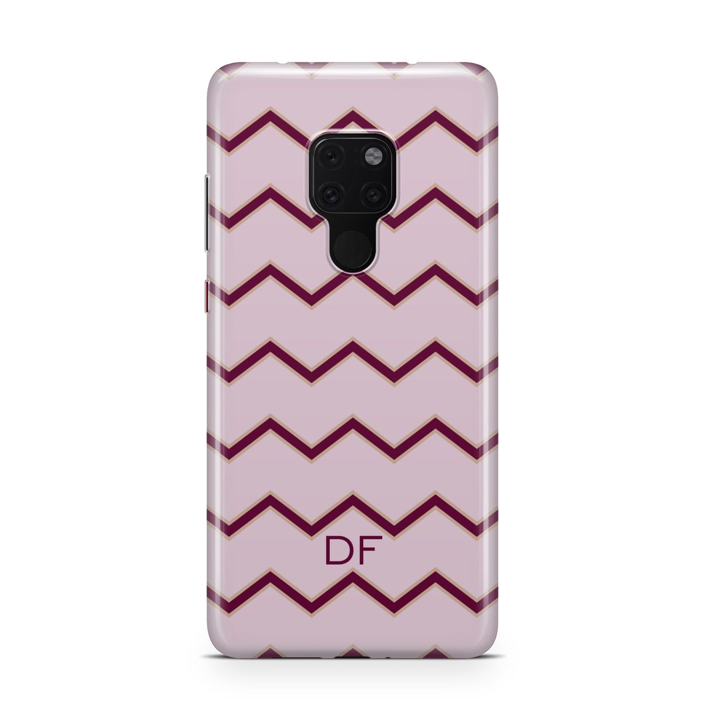 Personalised Chevron Burgundy Huawei Mate 20 Phone Case