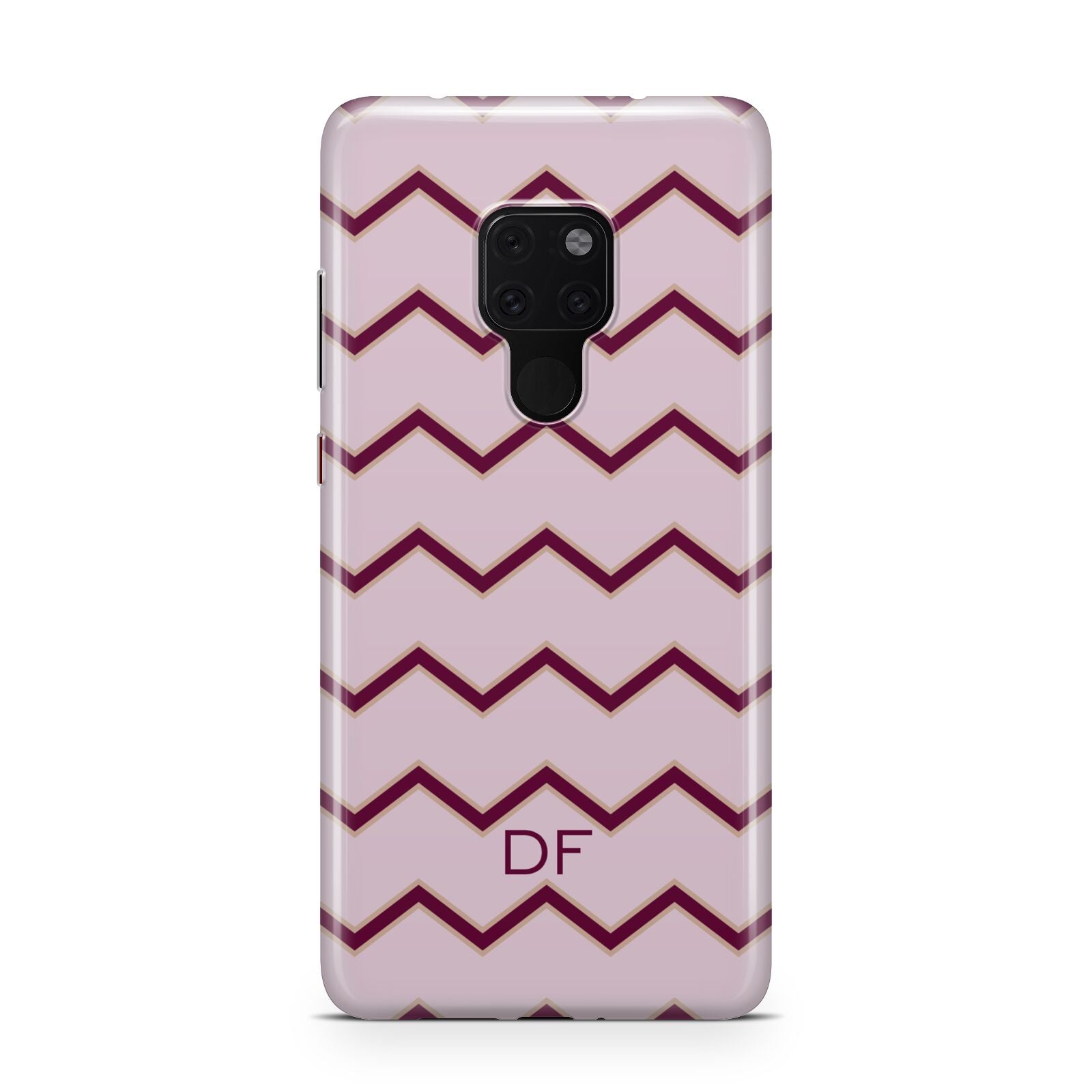 Personalised Chevron Burgundy Huawei Mate 20 Phone Case