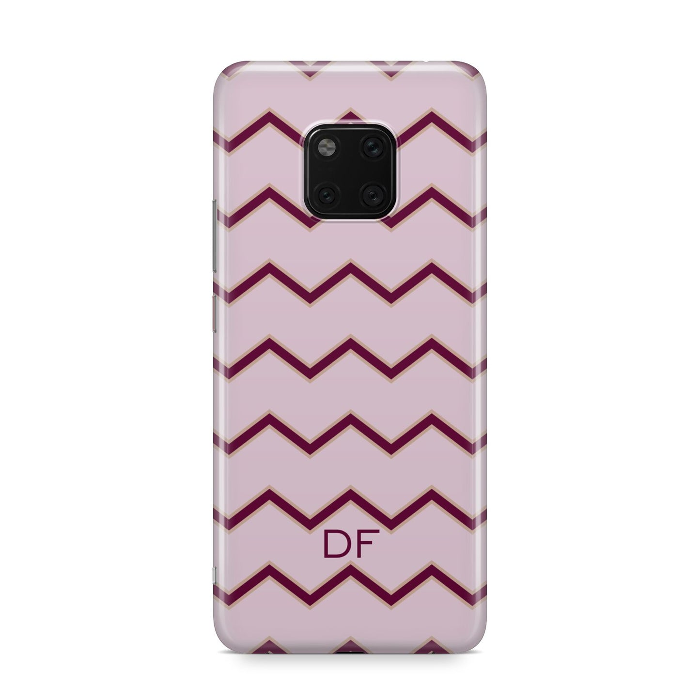 Personalised Chevron Burgundy Huawei Mate 20 Pro Phone Case