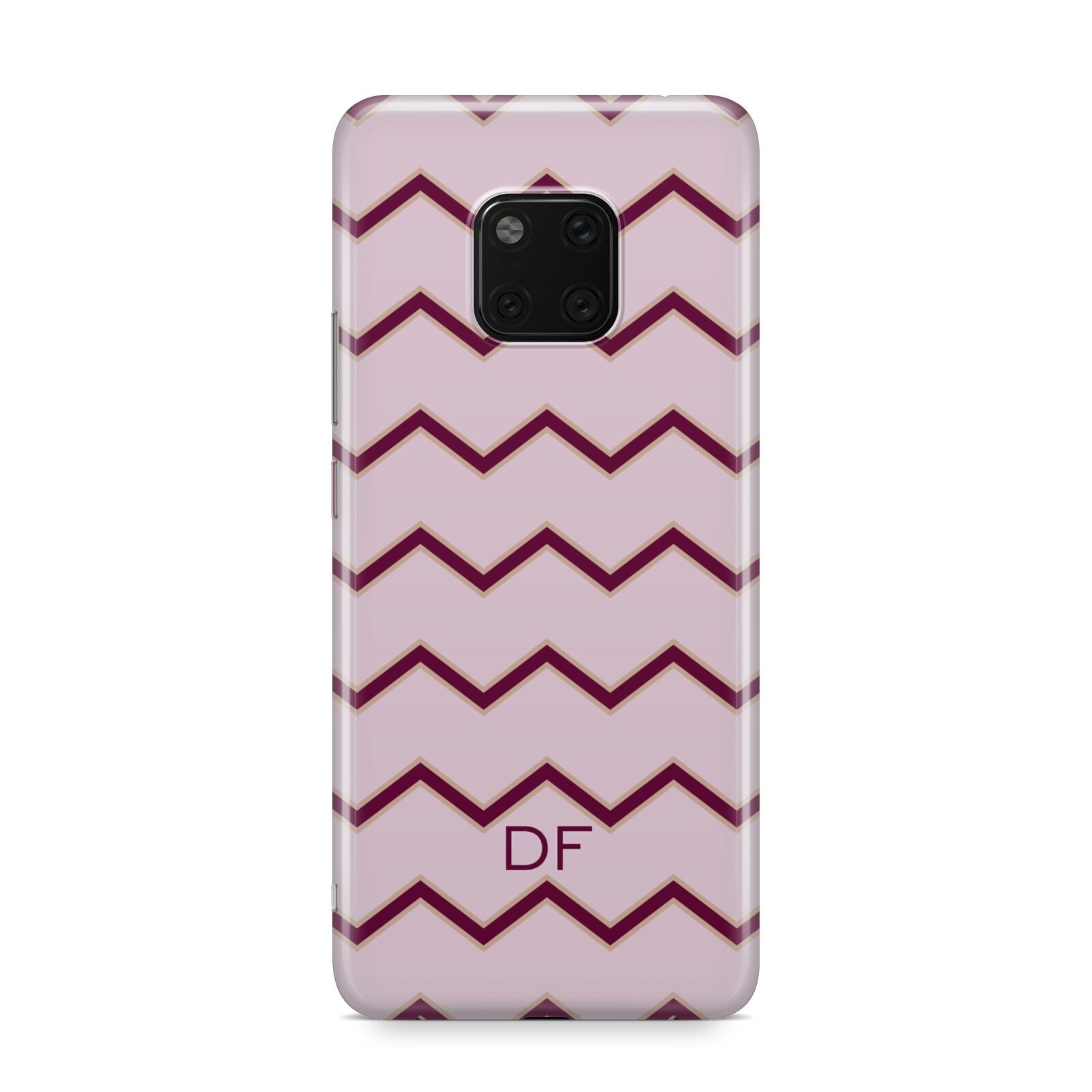 Personalised Chevron Burgundy Huawei Mate 20 Pro Phone Case