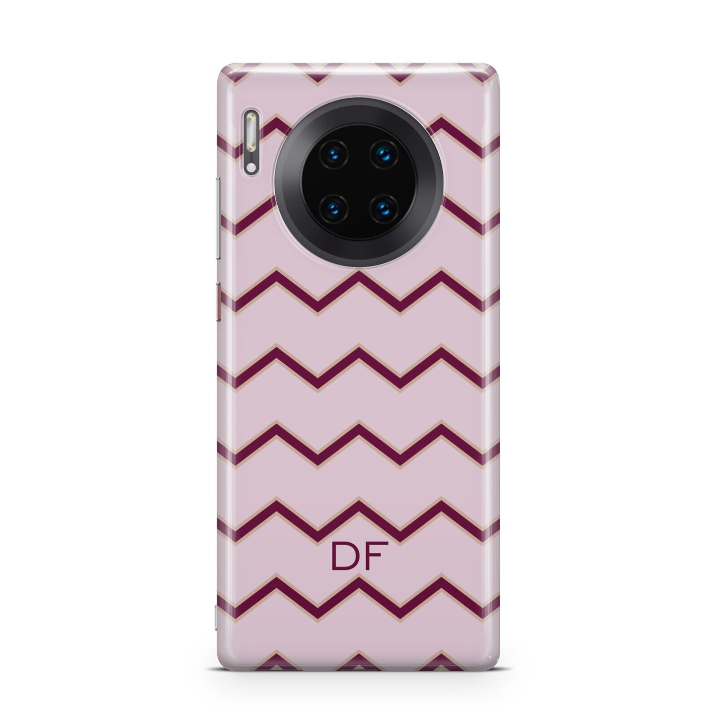 Personalised Chevron Burgundy Huawei Mate 30 Pro Phone Case
