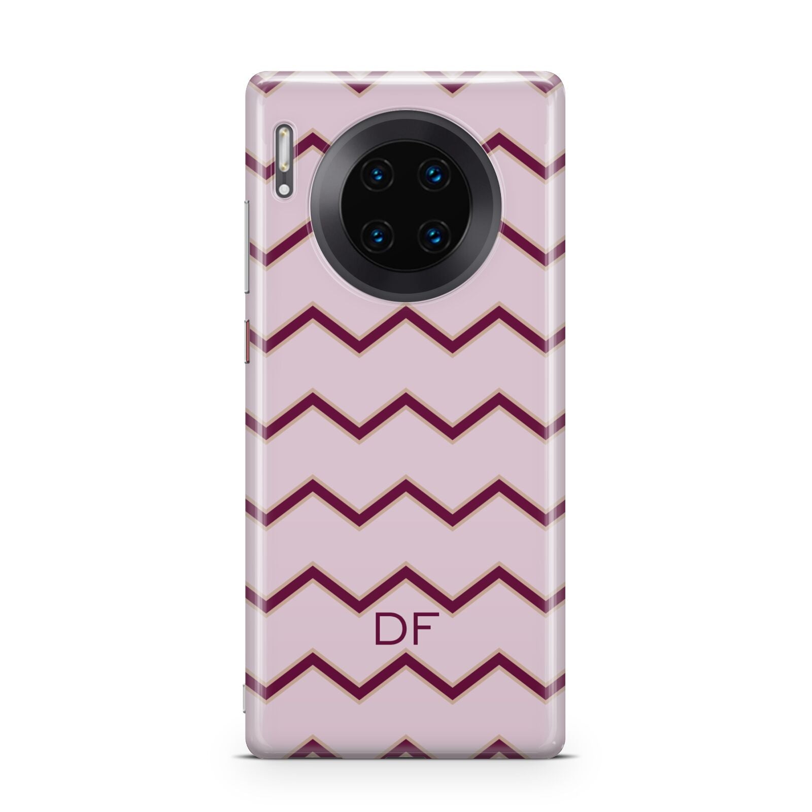 Personalised Chevron Burgundy Huawei Mate 30 Pro Phone Case