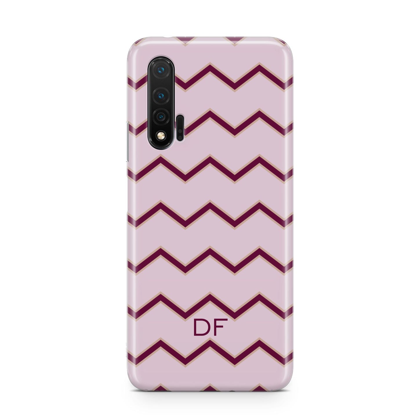 Personalised Chevron Burgundy Huawei Nova 6 Phone Case
