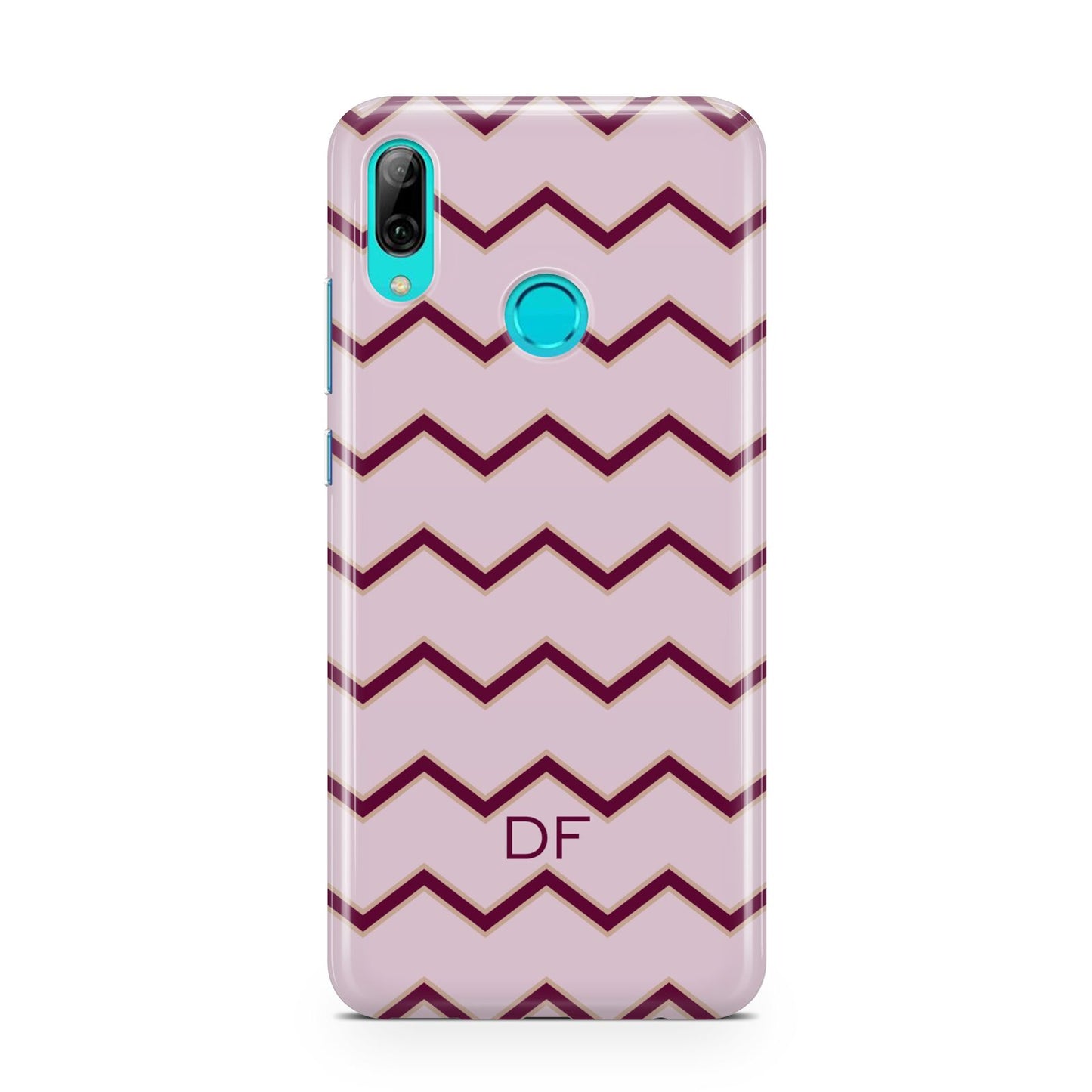 Personalised Chevron Burgundy Huawei P Smart 2019 Case