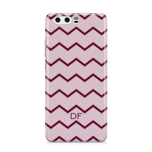 Personalised Chevron Burgundy Huawei P10 Phone Case