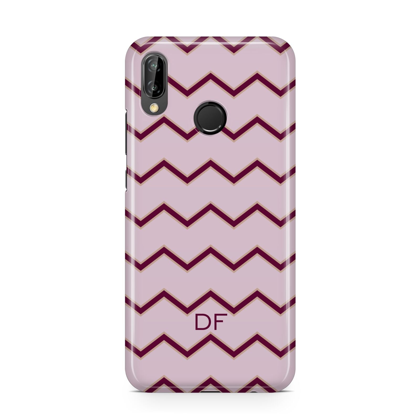 Personalised Chevron Burgundy Huawei P20 Lite Phone Case