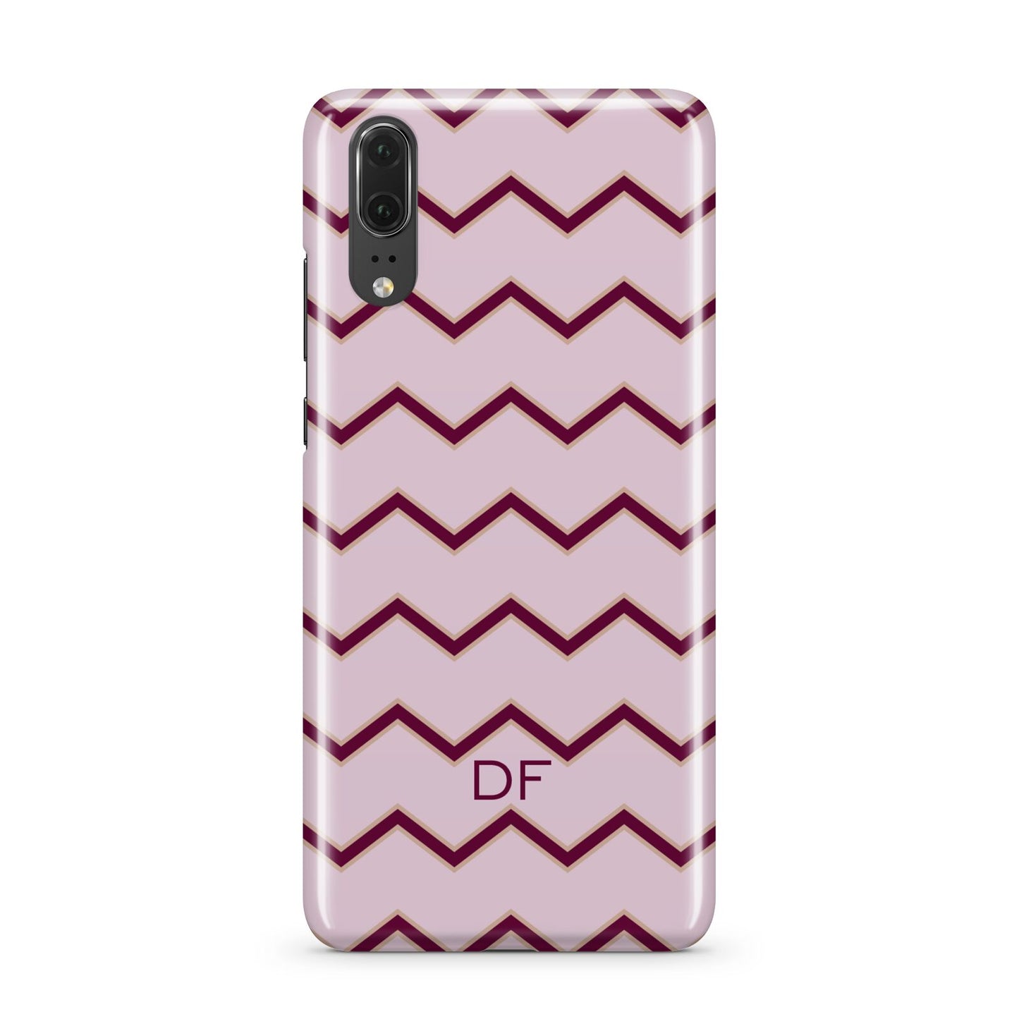 Personalised Chevron Burgundy Huawei P20 Phone Case