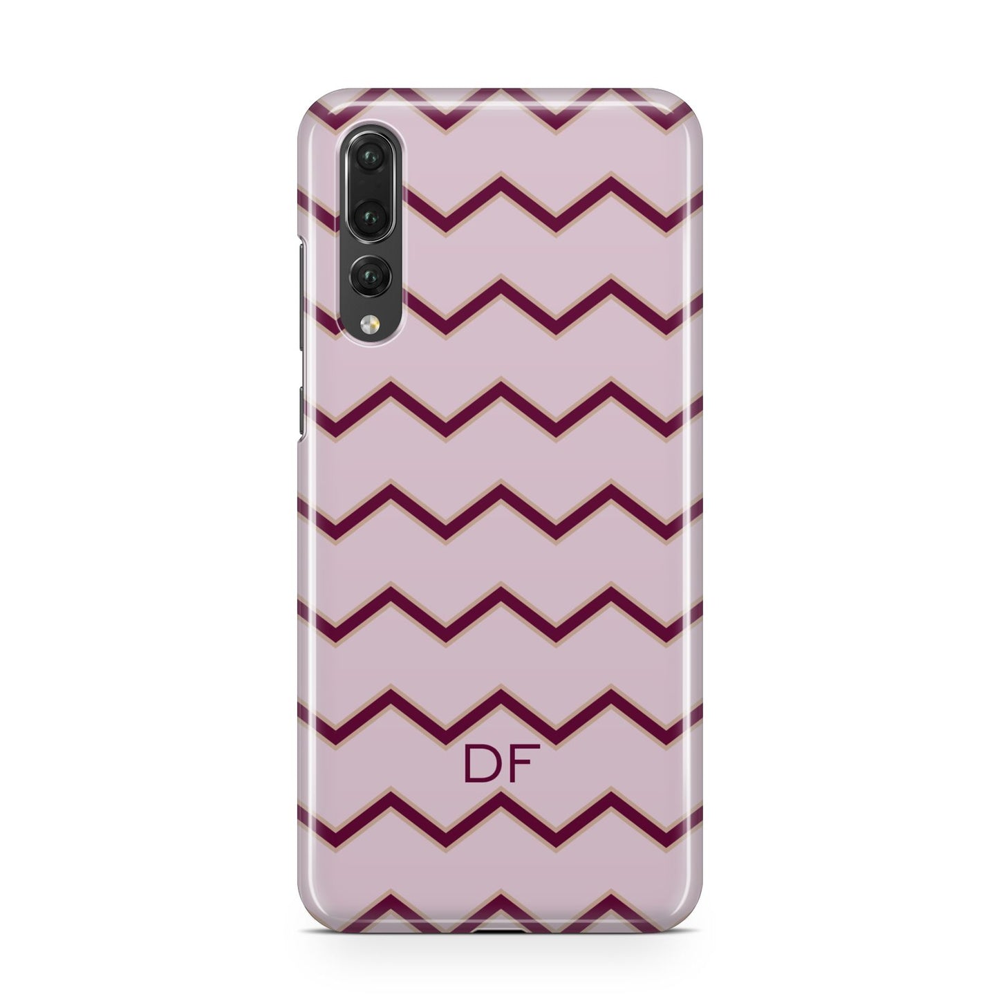 Personalised Chevron Burgundy Huawei P20 Pro Phone Case