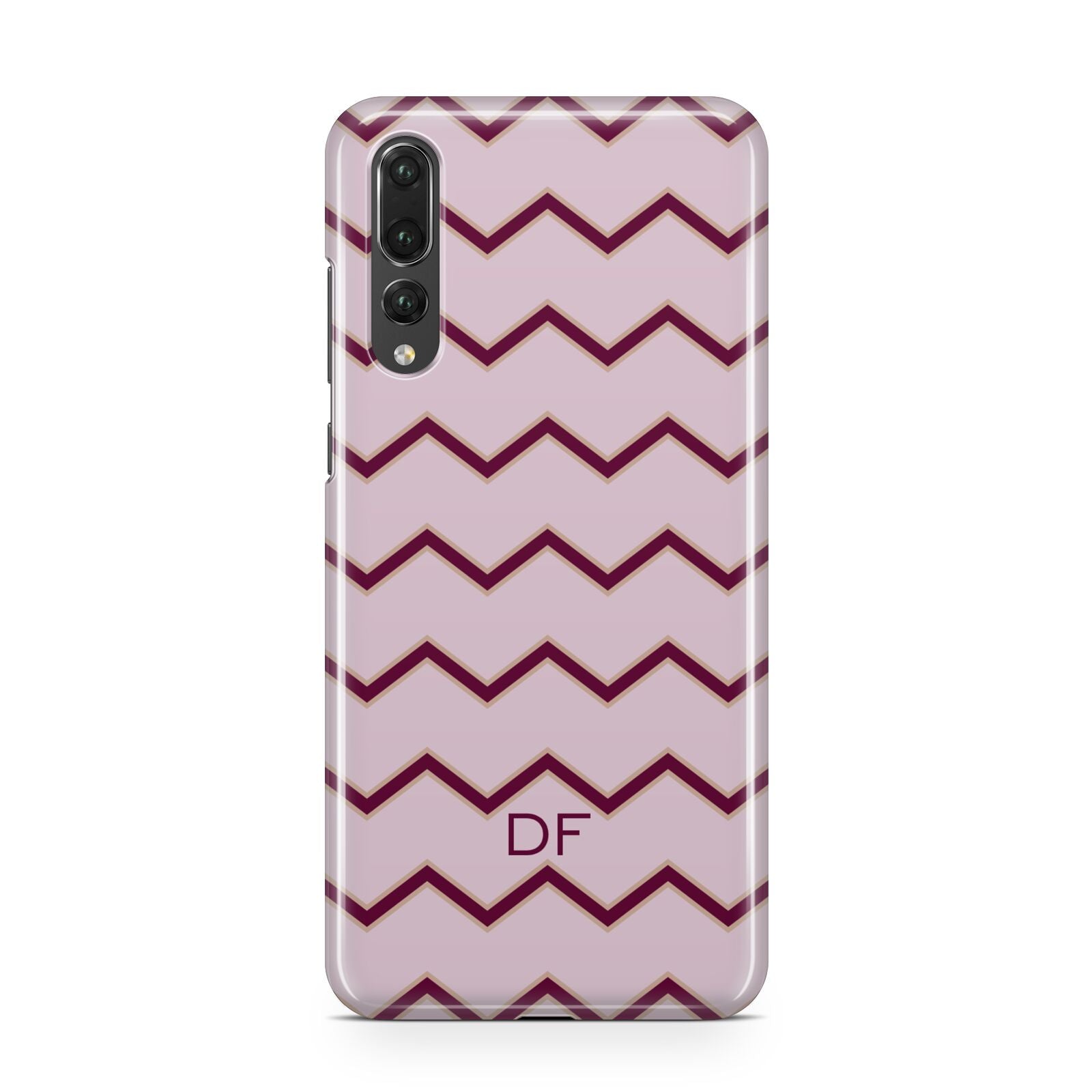 Personalised Chevron Burgundy Huawei P20 Pro Phone Case