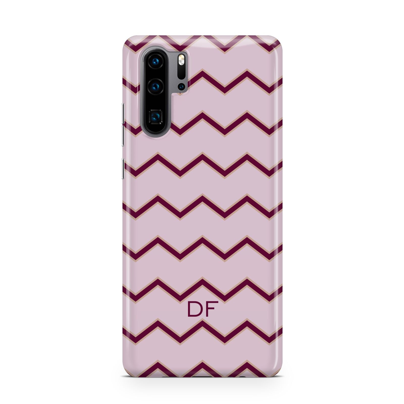 Personalised Chevron Burgundy Huawei P30 Pro Phone Case