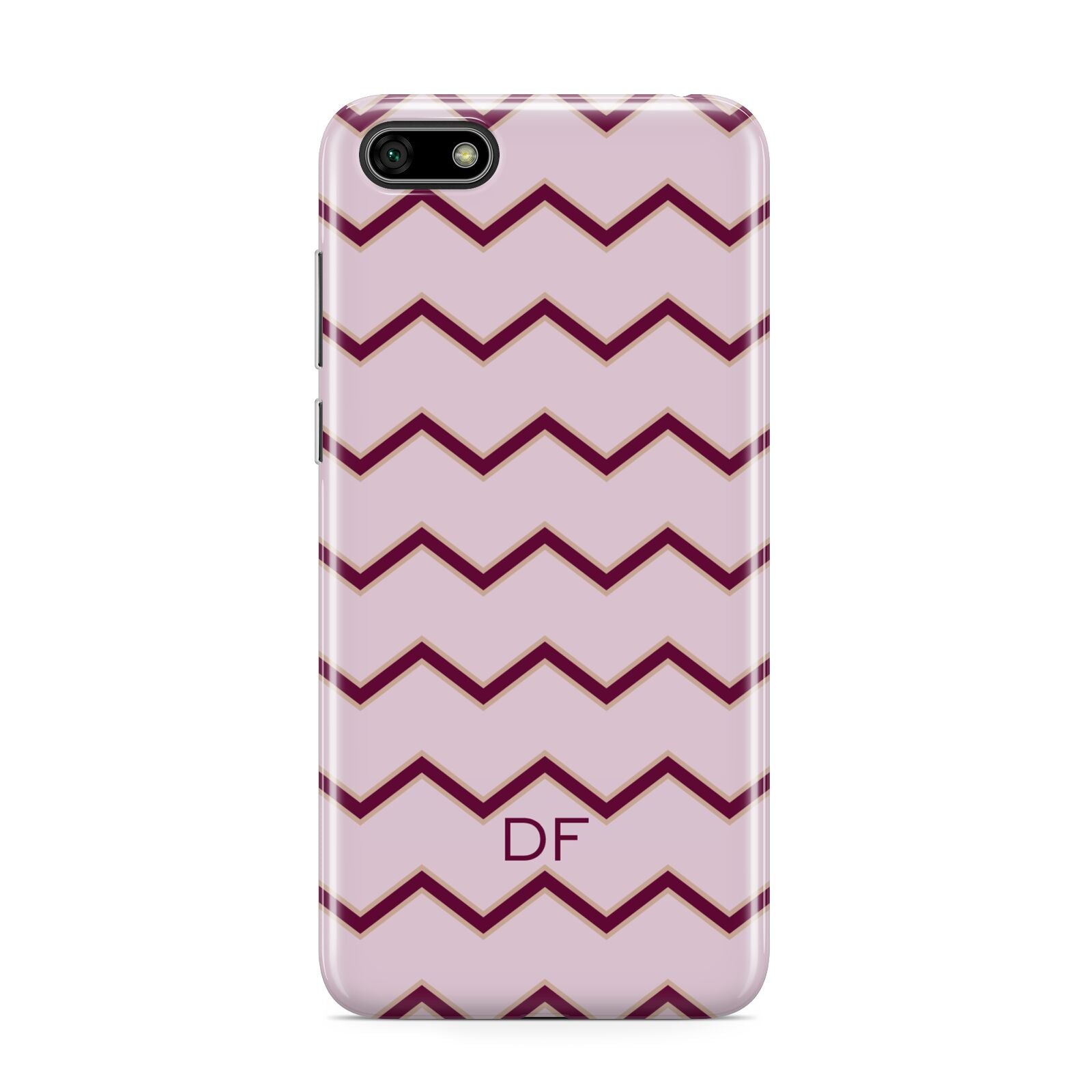 Personalised Chevron Burgundy Huawei Y5 Prime 2018 Phone Case