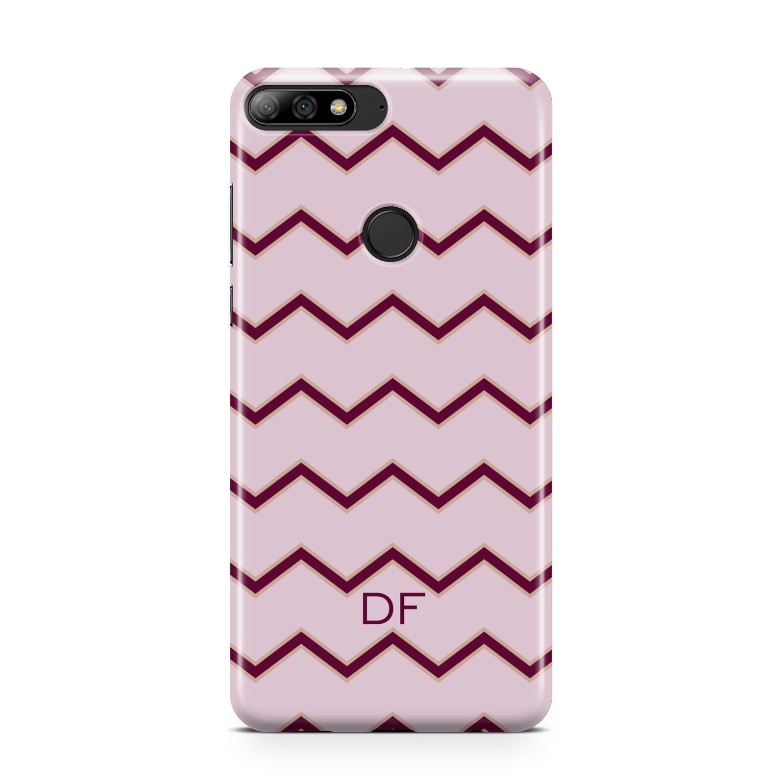 Personalised Chevron Burgundy Huawei Y7 2018