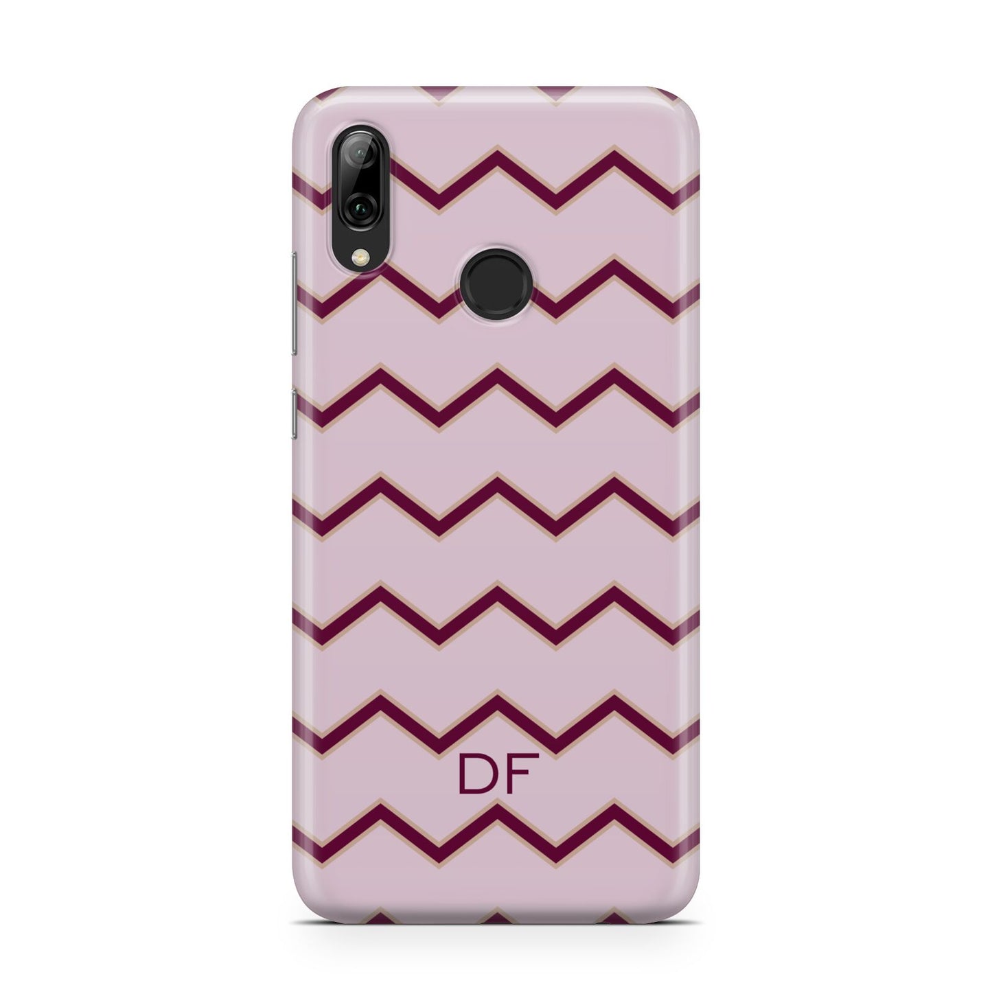 Personalised Chevron Burgundy Huawei Y7 2019