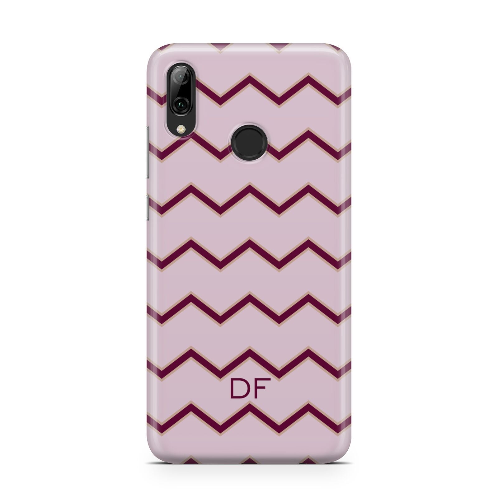Personalised Chevron Burgundy Huawei Y7 2019