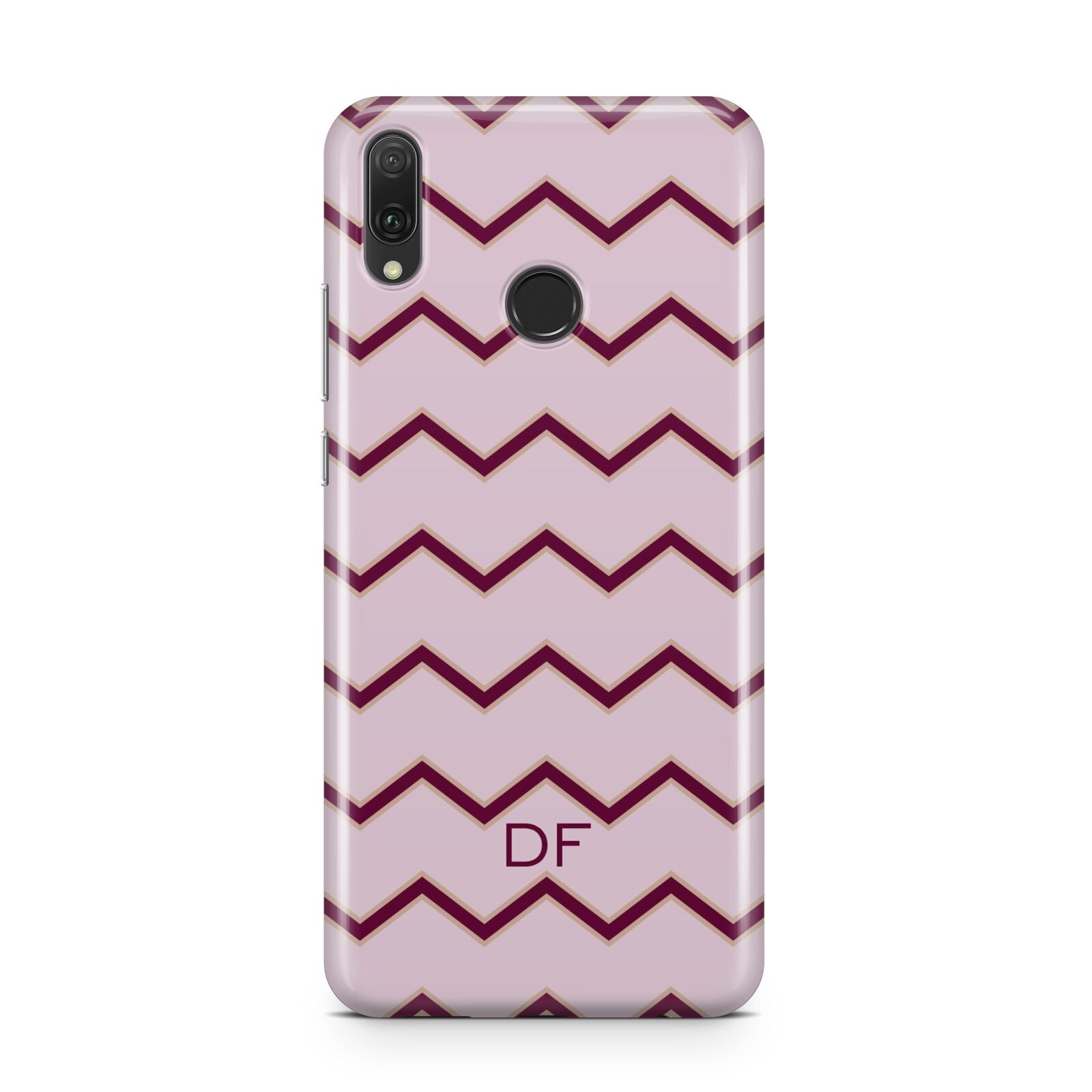 Personalised Chevron Burgundy Huawei Y9 2019
