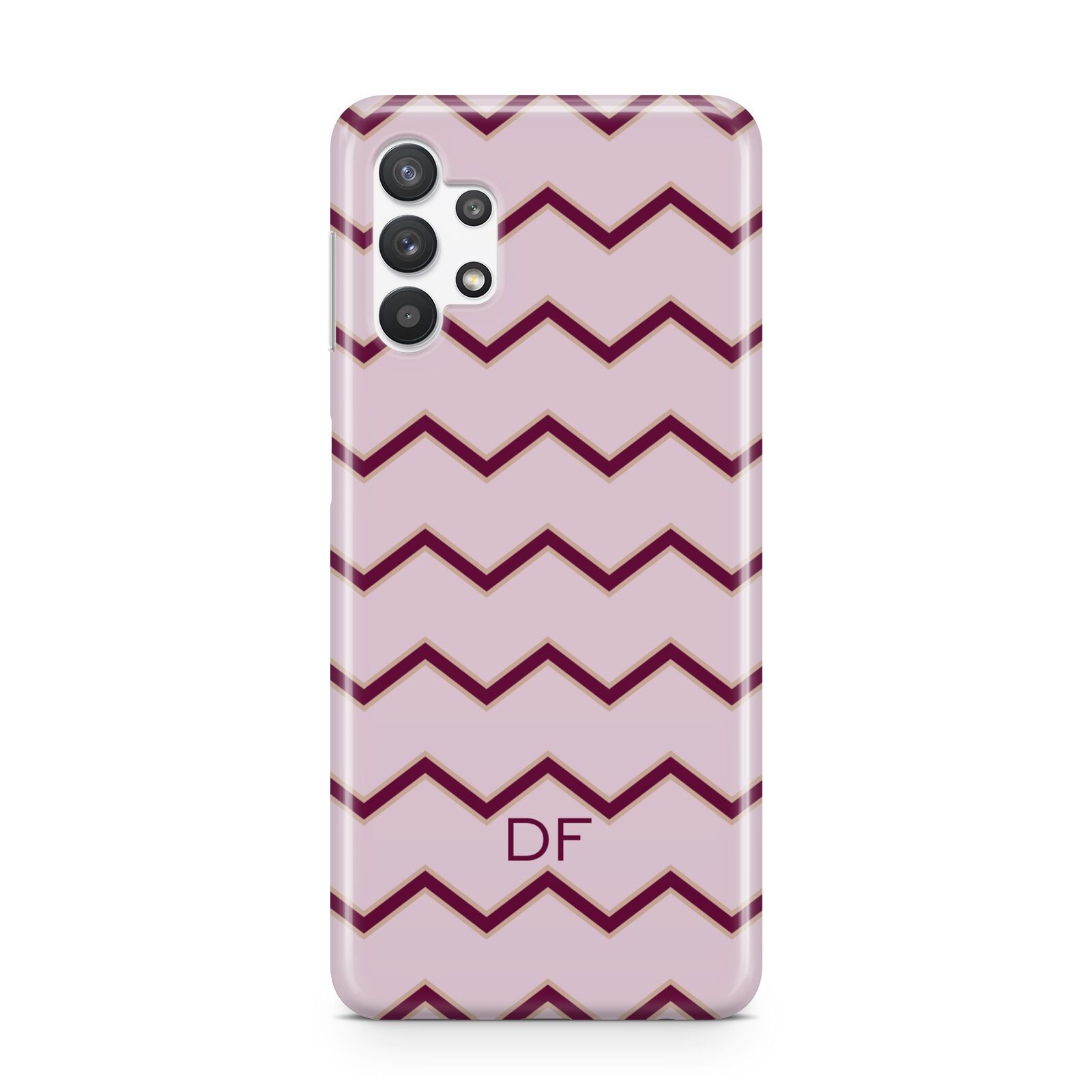 Personalised Chevron Burgundy Samsung A32 5G Case