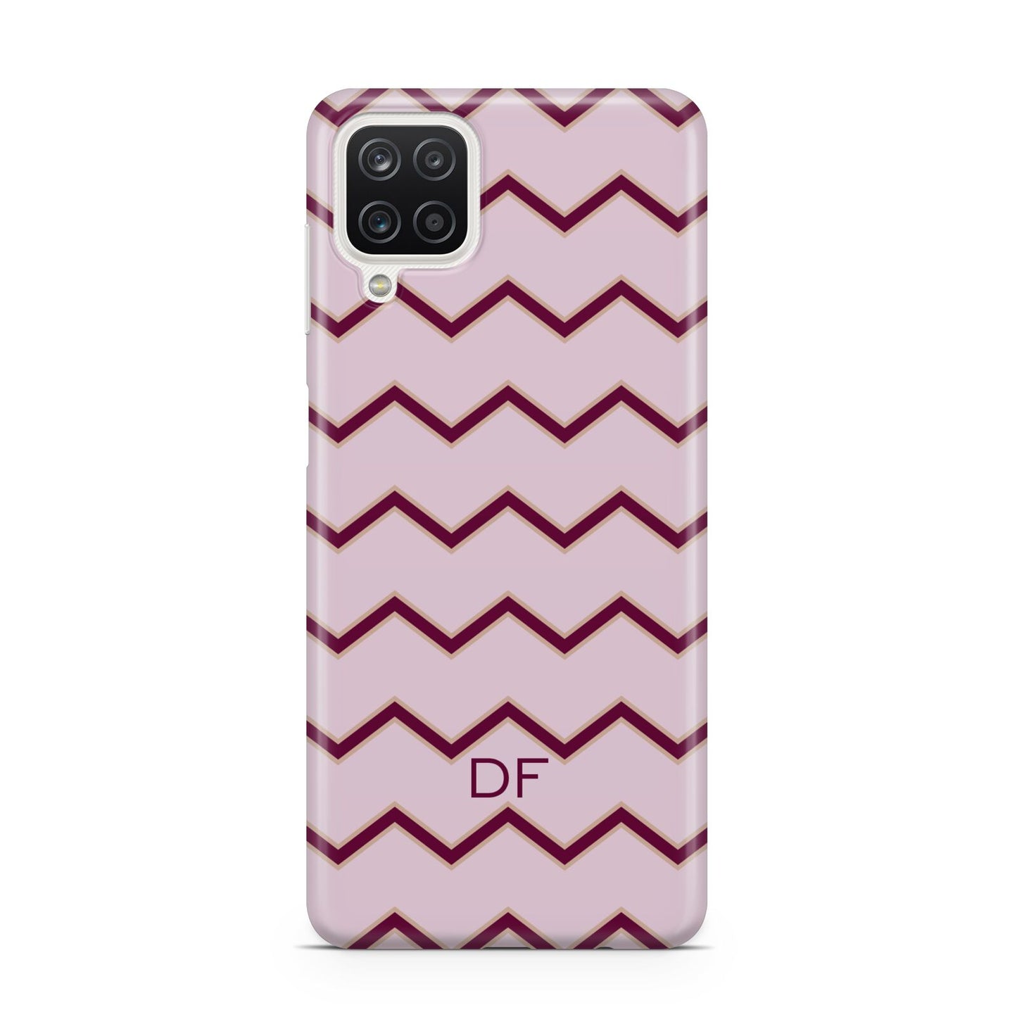 Personalised Chevron Burgundy Samsung M12 Case