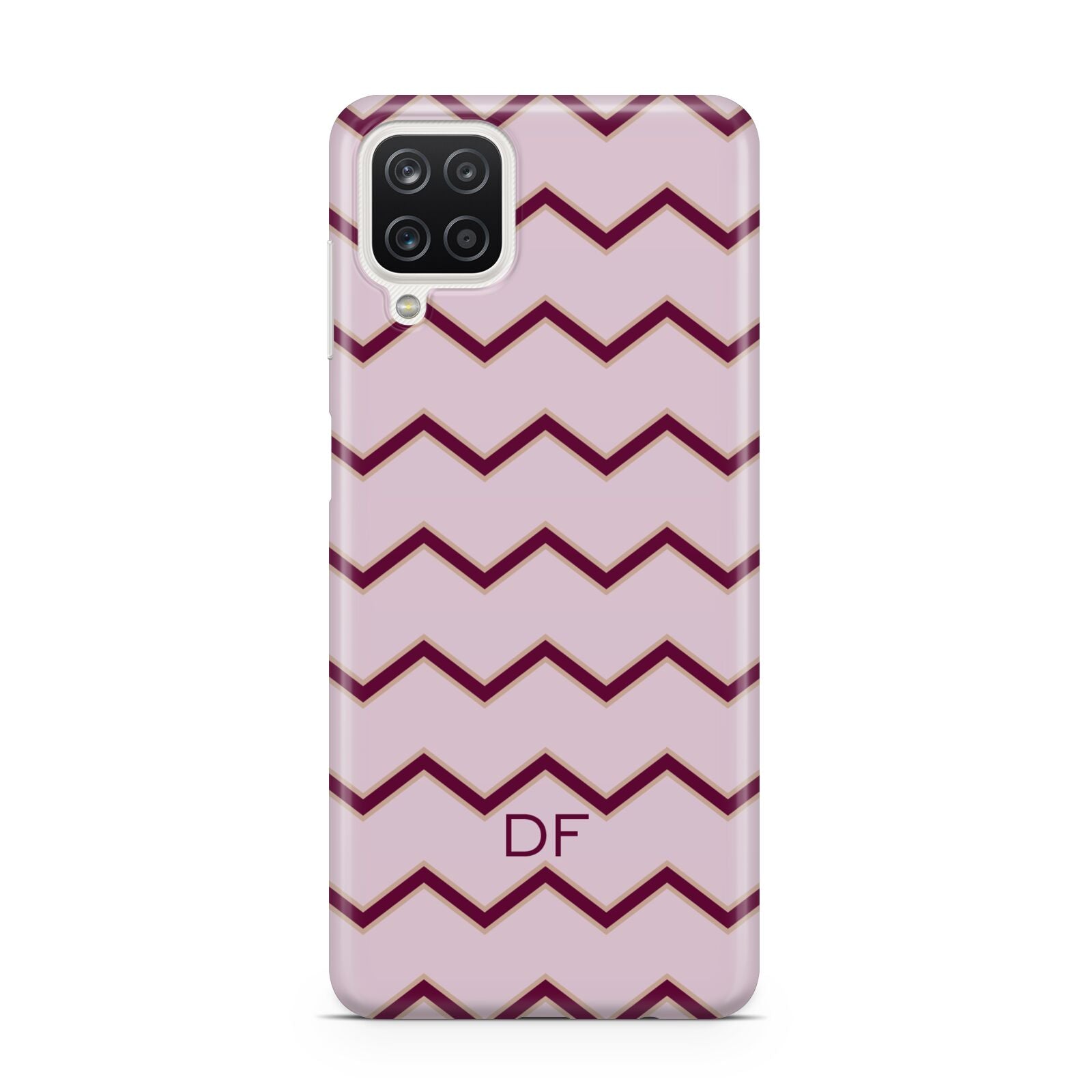 Personalised Chevron Burgundy Samsung M12 Case