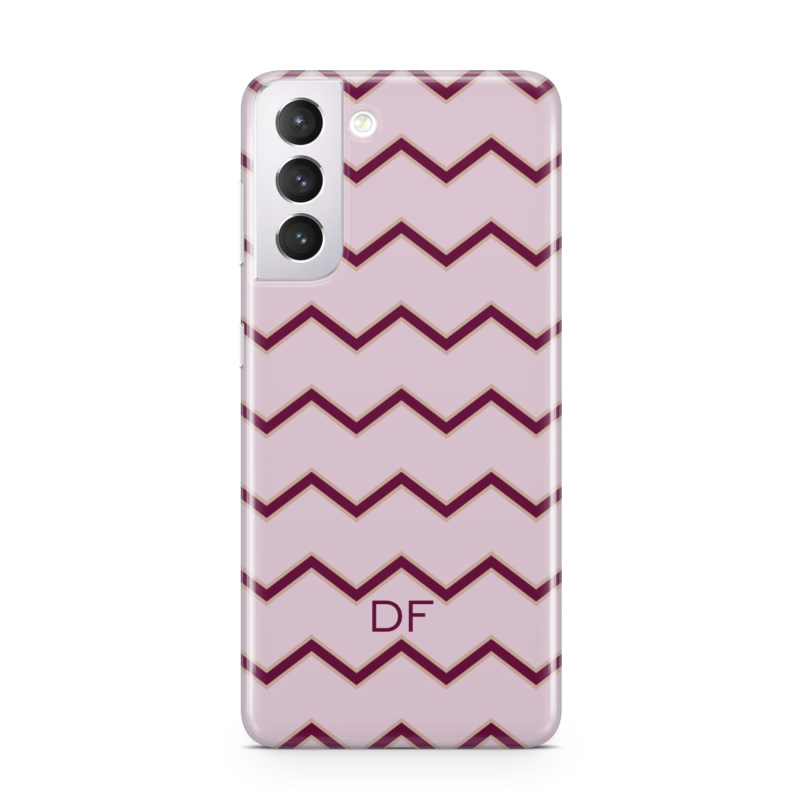 Personalised Chevron Burgundy Samsung S21 Case