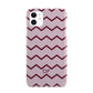 Personalised Chevron Burgundy iPhone 11 3D Snap Case