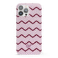 Personalised Chevron Burgundy iPhone 13 Pro Max Full Wrap 3D Snap Case