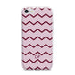 Personalised Chevron Burgundy iPhone 7 Bumper Case on Silver iPhone