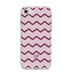 Personalised Chevron Burgundy iPhone 8 Bumper Case on Silver iPhone