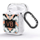 Personalised Chevron Marble Initials AirPods Glitter Case Side Image