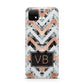 Personalised Chevron Marble Initials Huawei Enjoy 20 Phone Case