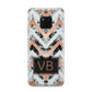 Personalised Chevron Marble Initials Huawei Mate 20 Pro Phone Case