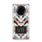 Personalised Chevron Marble Initials Huawei Mate 30 Pro Phone Case