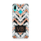 Personalised Chevron Marble Initials Huawei P Smart 2019 Case