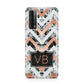 Personalised Chevron Marble Initials Huawei P Smart 2021