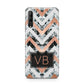 Personalised Chevron Marble Initials Huawei P Smart Pro 2019